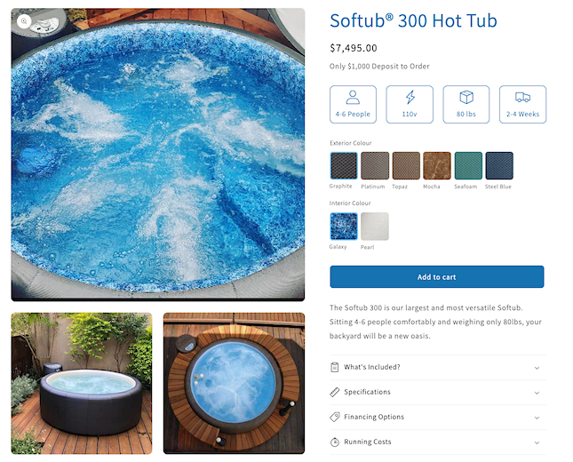 BayTub Softubs website